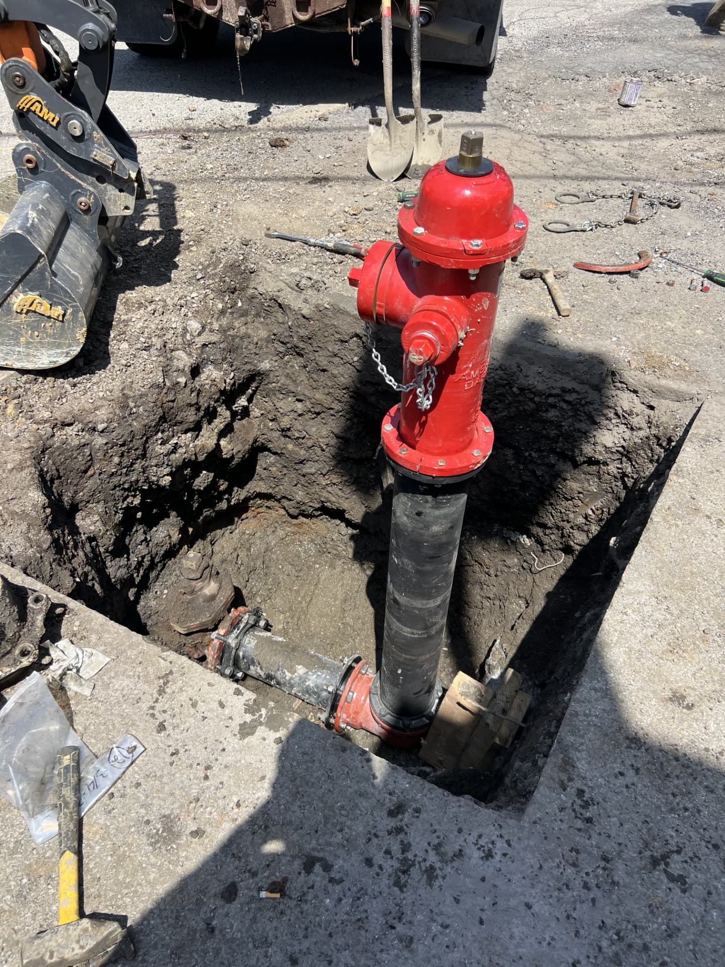 Fire hydrant installation in Western PA