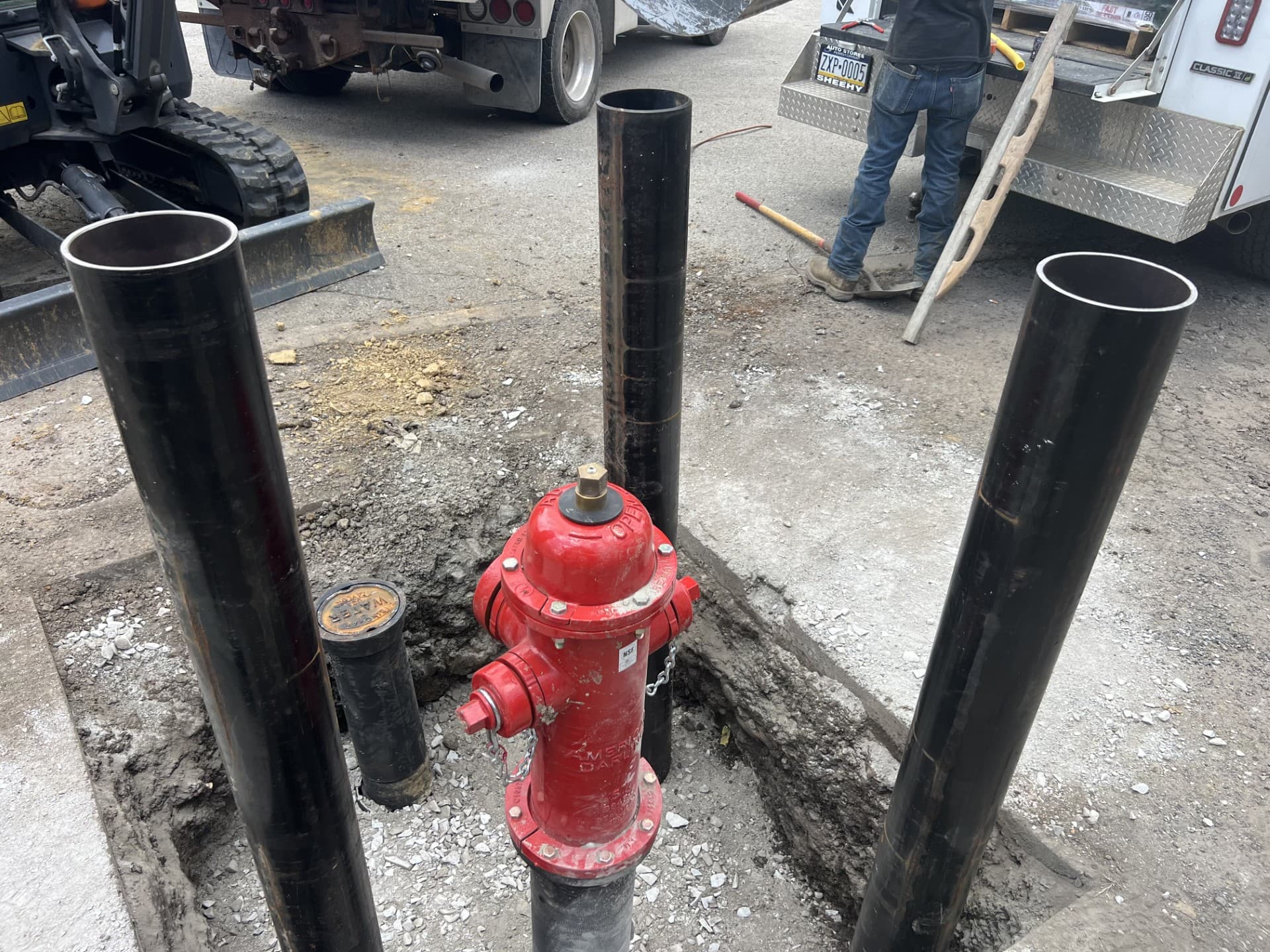 Water line and hydrant work by Champion Plumbing